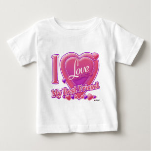 I Love My Best Friend pink/purple - hearts Baby T-Shirt