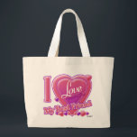 I Love My Best Friend pink/purple - hearts Large Tote Bag<br><div class="desc">I Love My Best Friend pink/purple - hearts</div>