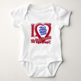 I Love My Best Friends red heart - photo Baby Bodysuit