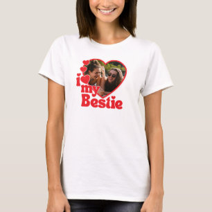 I Love My Bestie Heart Custom Photo T-Shirt