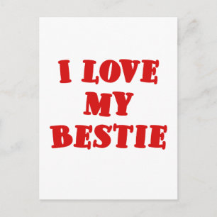 I Love my Bestie Postcard