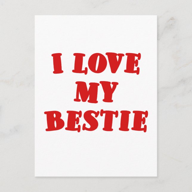 I Love my Bestie Postcard (Front)
