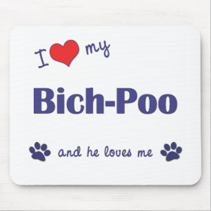 I Love My Bich-Poo (Male Dog) Mouse Mat