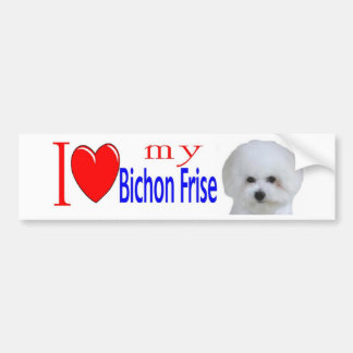 I love my bichon afro 3 bumper sticker