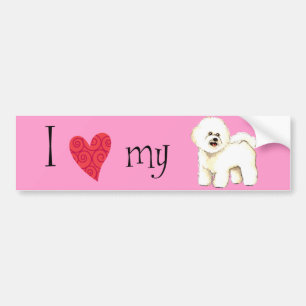 I Love my Bichon Frise Bumper Sticker