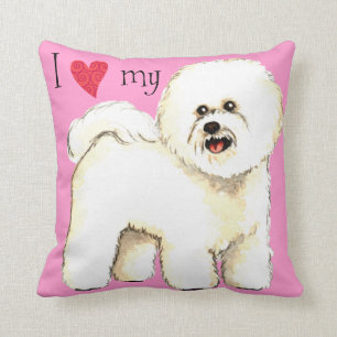 I Love my Bichon Frise Cushion