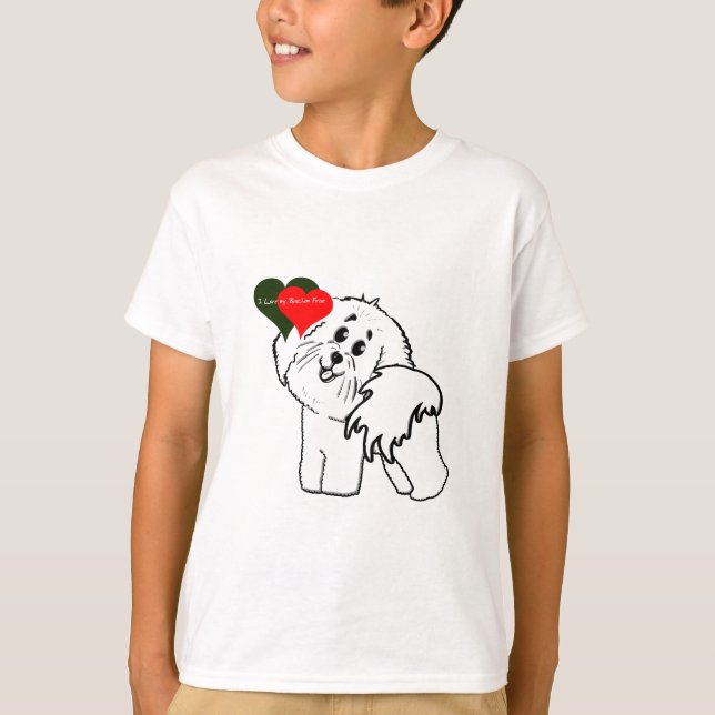 I love my Bichon Frise Dog accessories T-Shirt (Front)