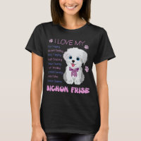 I Love My Bichon Frise Dog Gift Tee