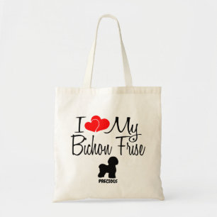 I Love My Bichon Frise Dog Tote Bag