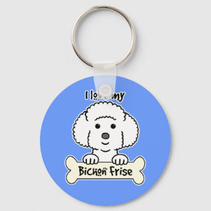 I Love My Bichon Frise Key Ring