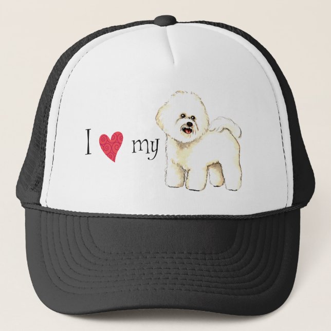 I Love my Bichon Frise Trucker Hat (Front)