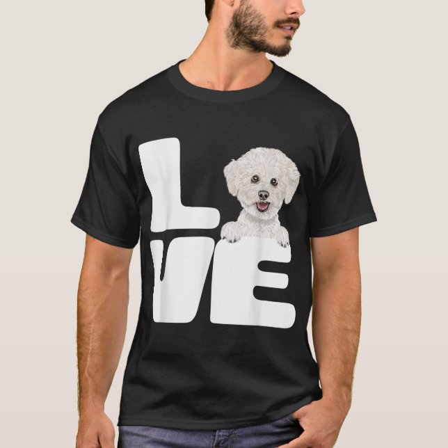 I Love My Bichons Frise Dog Lover T-Shirt (Front)
