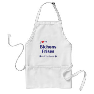 I Love My Bichons Frises (Multiple Dogs) Standard Apron
