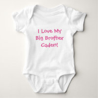 I Love My Big Brother Caden Baby One-Piece Outfit
