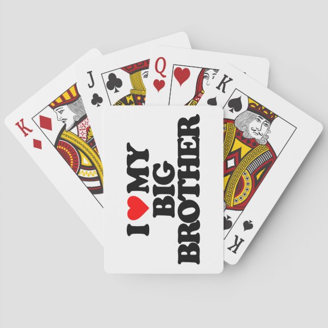 I LOVE MY BIG BROTHER PLAYING CARDS (Back)