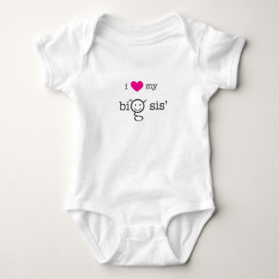 I Love My Big Sis' Baby Bodysuit