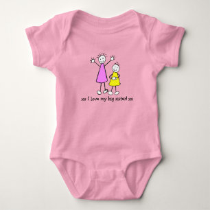 I love My Big Sister Baby Bodysuit