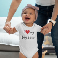 I Love My Big Sister Red Heart