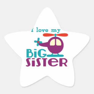 I love my Big Sister Star Sticker