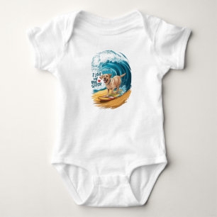 I Love My Big Sister with Labrador Retriever Baby Bodysuit