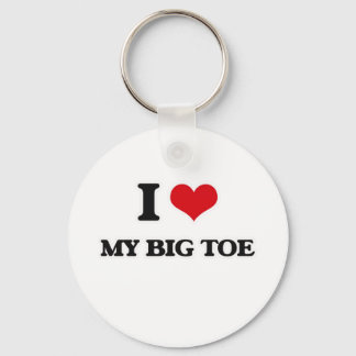 I Love My Big Toe Key Ring