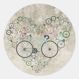 I Love My Bike Classic Round Sticker