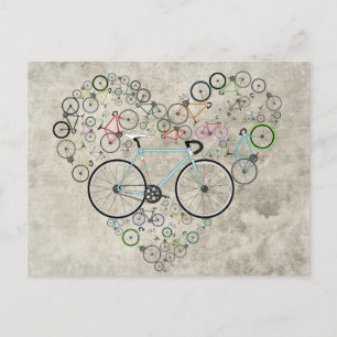I Love My Bike Postcard