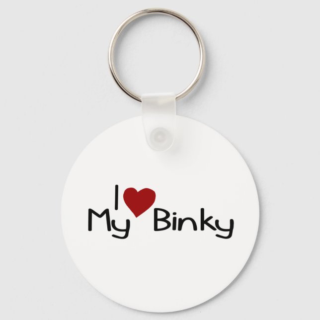 I Love My Binky Key Ring (Front)