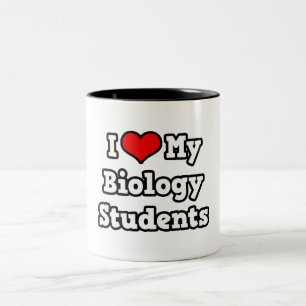 I Love My Biology Students Two-Tone Coffee Mug
