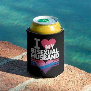 I Love My Bisexual Husband Bi Pride Bisexual Flag  Can Cooler