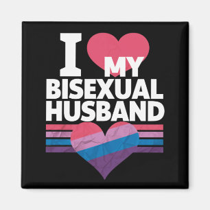 I Love My Bisexual Husband Bi Pride Bisexual Flag  Magnet