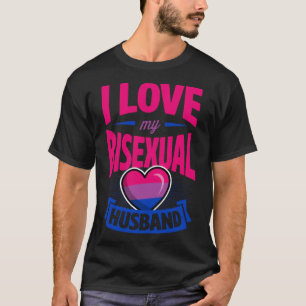 I Love My Bisexual Husband Cute Bi Pride Anniversa T-Shirt