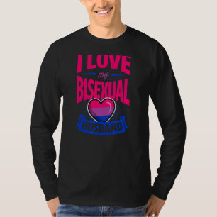 I Love My Bisexual Husband Cute Bi Pride Anniversa T-Shirt