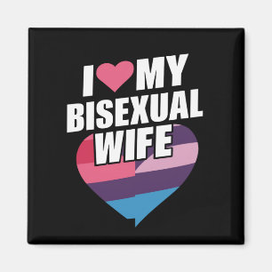 I Love My Bisexual Wife Bi Pride Bisexual Flag Magnet
