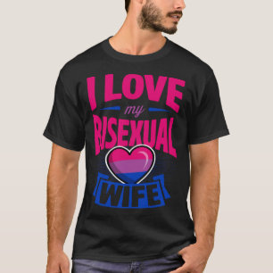 I Love My Bisexual Wife Cute Bi Pride Anniversary T-Shirt