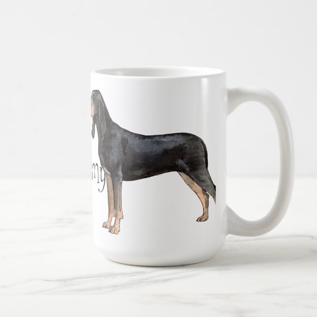 I Love my Black and Tan Coonhound Coffee Mug (Right)