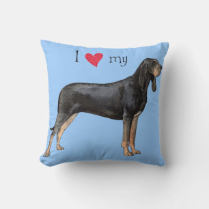 I Love my Black and Tan Coonhound Cushion