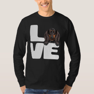 I Love My Black And Tan Coonhound Dog T-Shirt