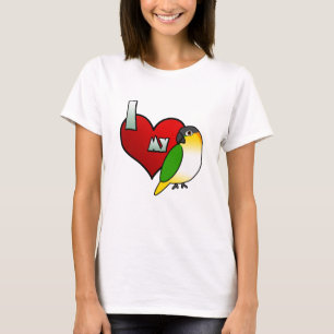 I Love my Black Headed Caique Ladies T-Shirt