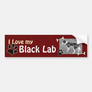 I love my Black Lab Bumper Sticker