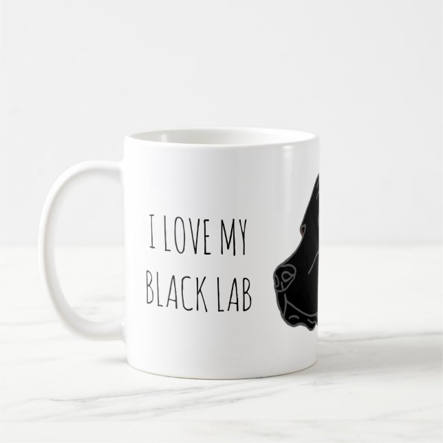 I Love My Black Lab Dog Mug (Left)