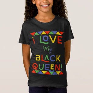 i love my black queen boyfriend african american g T-Shirt