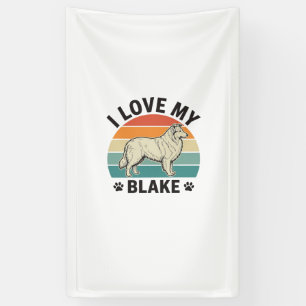 I Love My Blake Dog Retro Engraving Design_1 Banner