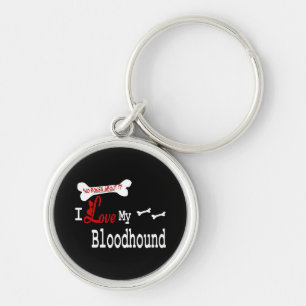 I Love My Bloodhound Key Ring