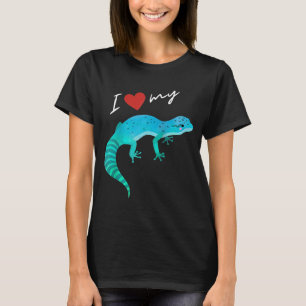I Love My Blue Gecko Lizard Raglan T-Shirt