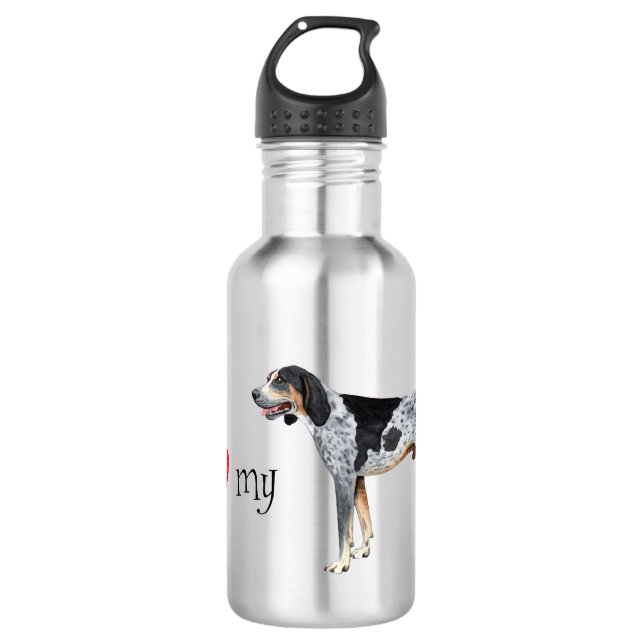 I Love my Bluetick Coonhound 532 Ml Water Bottle (Front)