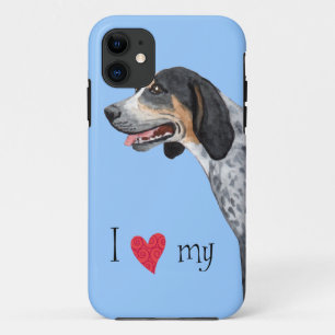 I Love my Bluetick Coonhound iPhone 11 Case