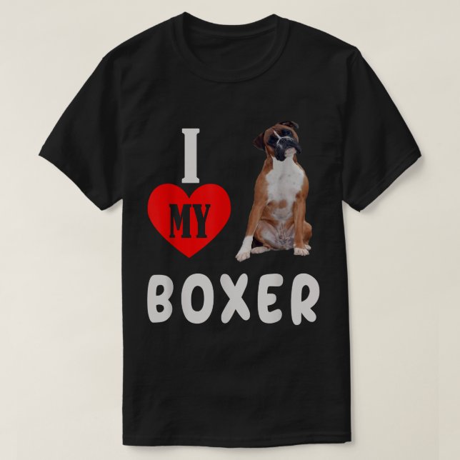 I Love my Boer Dog Pet Lover Mum Dad Apparel  T-Shirt (Design Front)