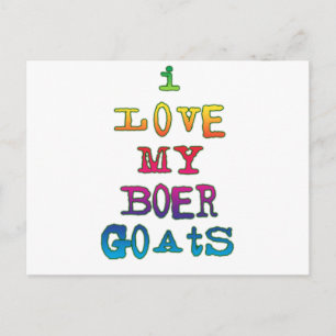 I Love My Boer Goats Postcard
