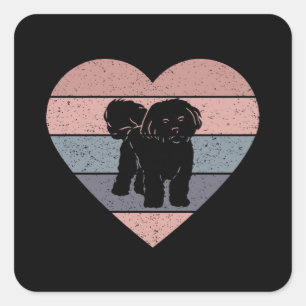 I Love My Bolonka Square Sticker